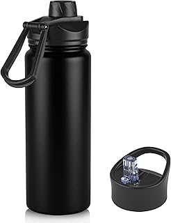 MarketSculpt Select 24 oz Insulated Straw Bottle in Black