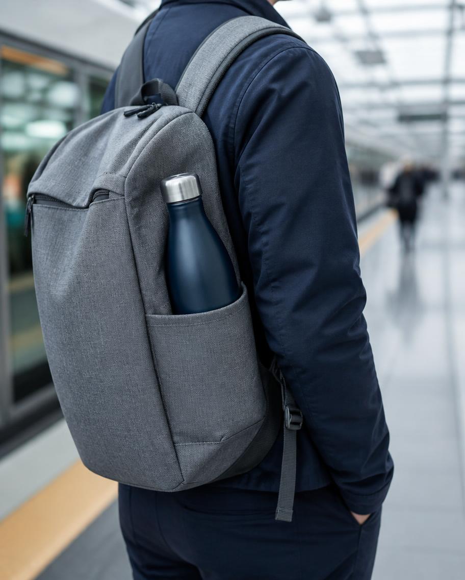 Commute routine — MarketSculpt bottle in use
